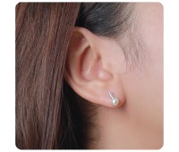 Pearl Silver Ear Stud STS-3276